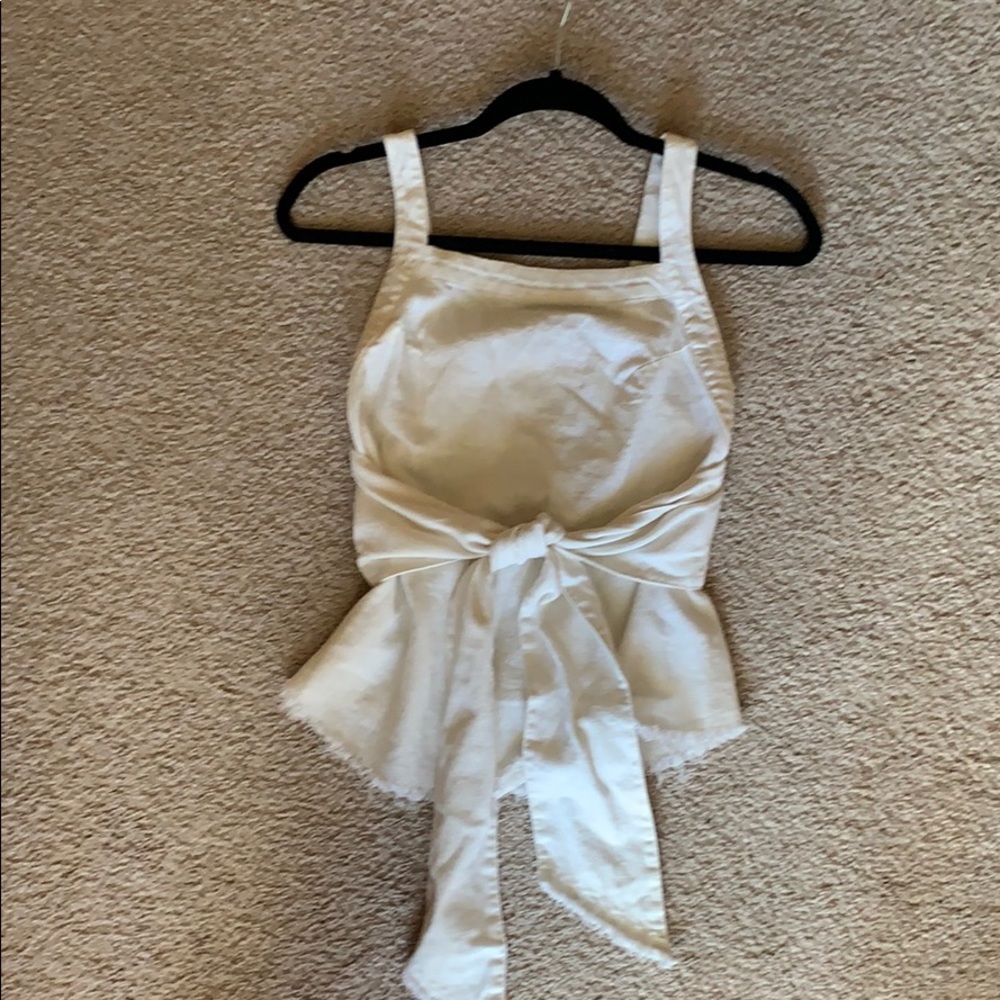 B.p. Linen front tie shirt